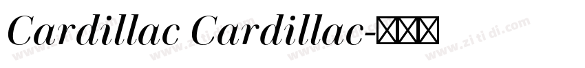 Cardillac Cardillac字体转换
